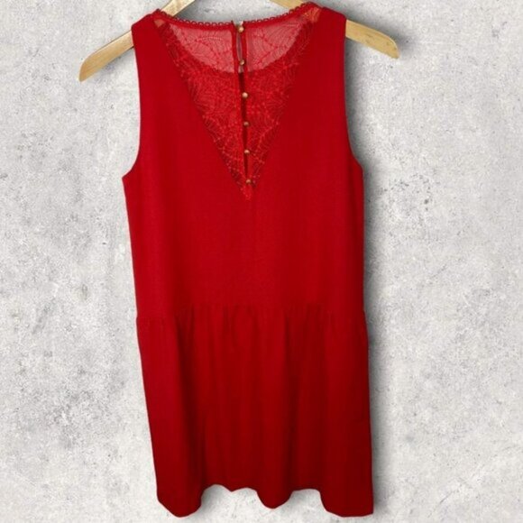 NWT Sezane ROne Sizealie Shift Dress Coral Red New With Tags Minimalist French S - Picture 7 of 13